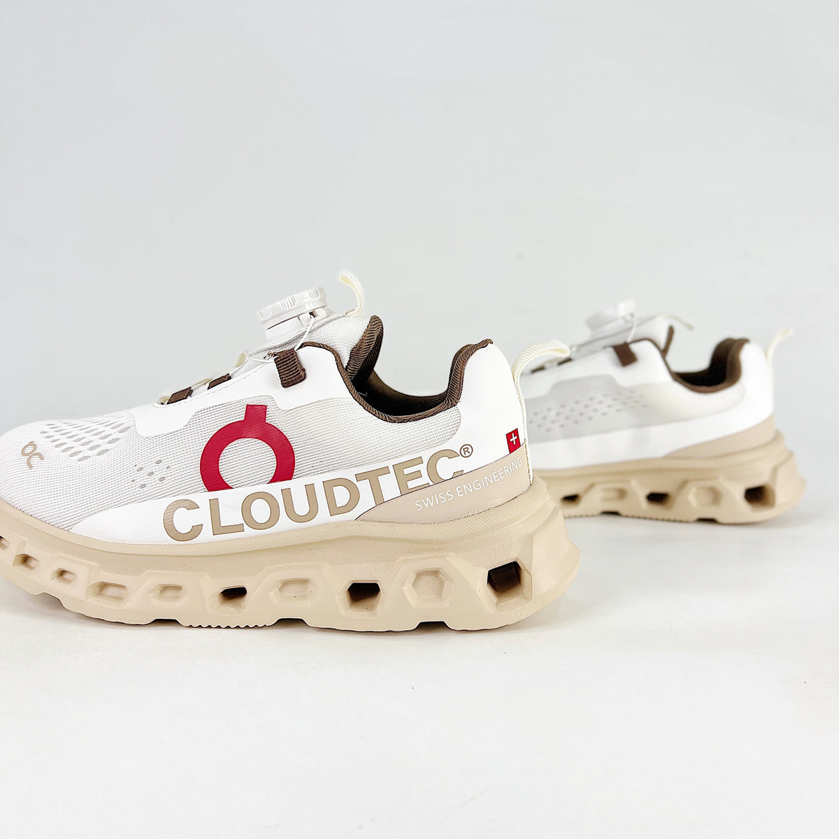On Cloudmonster 2 WQ – Kids Lightweight Breathable Supportive Running Shoes | White & Sand