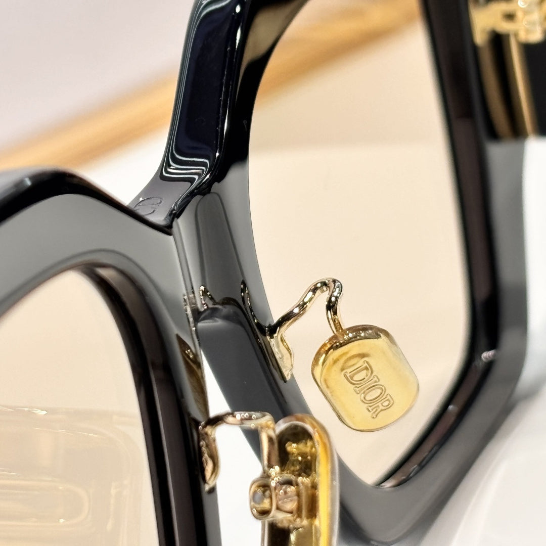 D**R Cat-Eye Optical Frames | Black Acetate, Gold DIOR Nameplate, Christian Dior Paris Temple | Multiple Colors
