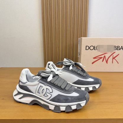 D*G 2026 Luxury Genuine Leather Casual Sneakers - Italian Designer Unisex Shoes