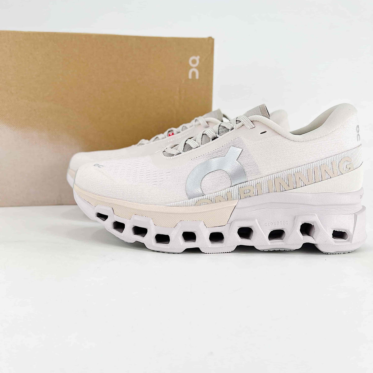 On Cloudmonster 2 – Unisex Lightweight Breathable Maximum Cushioning Running Shoes | Pearl White & Silver