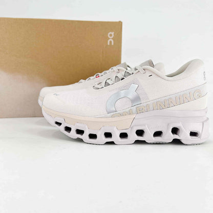 On Cloudmonster 2 – Unisex Lightweight Breathable Maximum Cushioning Running Shoes | Pearl White & Silver