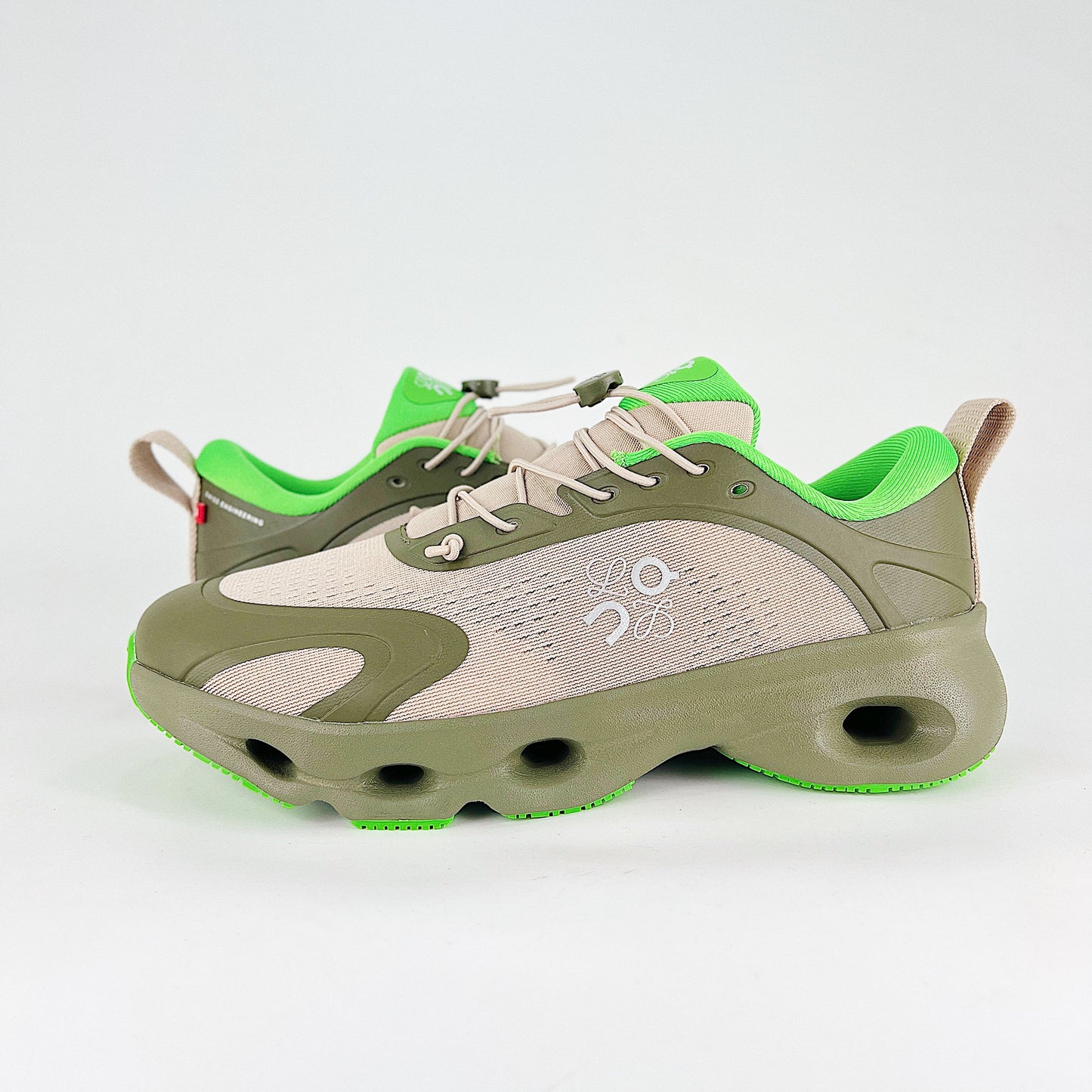 On x Loewe Cloudaway – Sand & Olive Green Unisex Premium Collaboration Lifestyle Sneakers