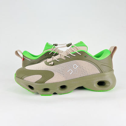 On x Loewe Cloudaway – Sand & Olive Green Unisex Premium Collaboration Lifestyle Sneakers