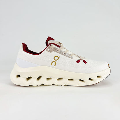 On Running Cloudeclipse – Ivory & Crimson Red Unisex High-Performance Road Running Shoes