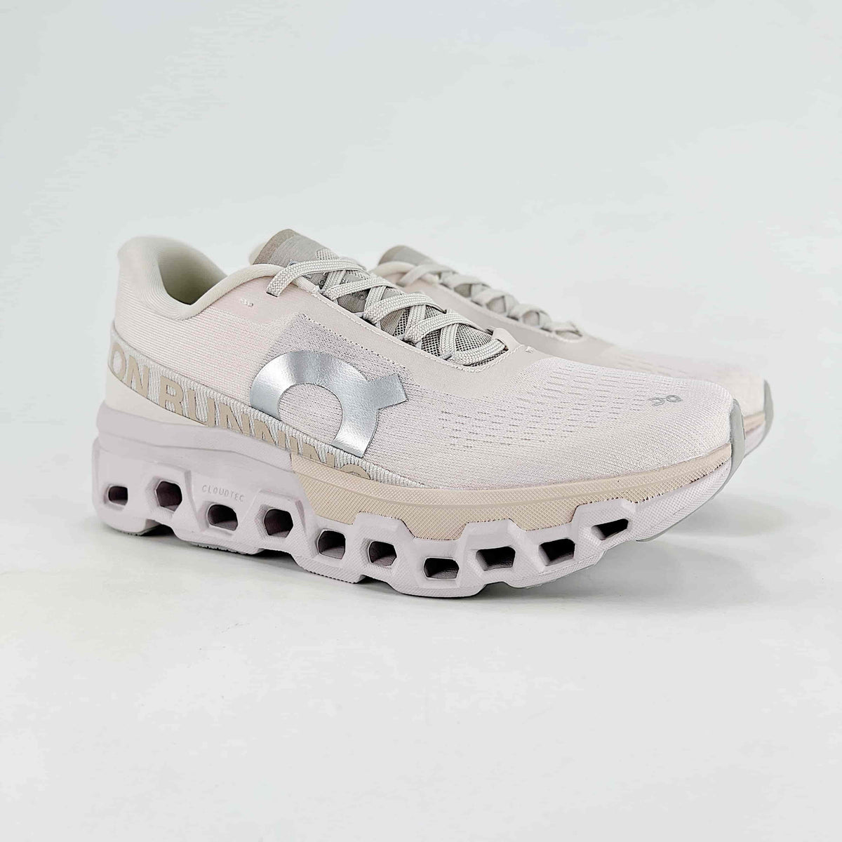 On Cloudmonster 2 – Unisex Lightweight Breathable Maximum Cushioning Running Shoes | Pearl White & Silver