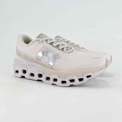 On Cloudmonster 2 – Unisex Lightweight Breathable Maximum Cushioning Running Shoes | Pearl White & Silver