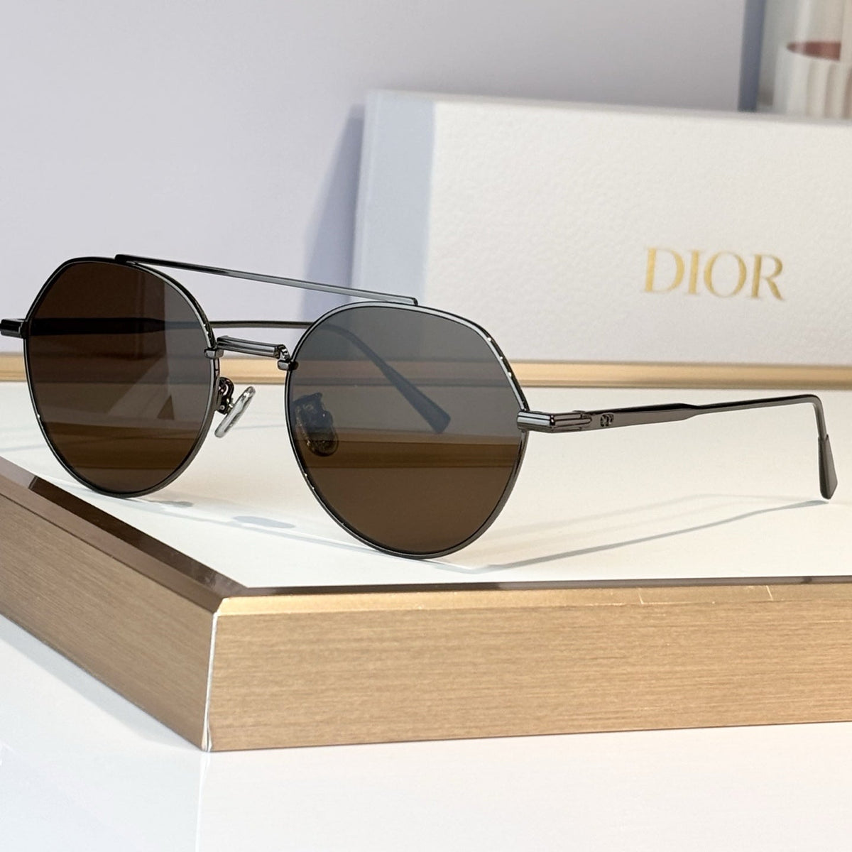 D**R Round Sunglasses | Double-Bridge Metal Frame & Solid Tinted Lenses | 6 Colorways