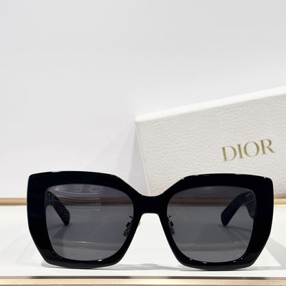 D**R DiorPacific S1U Geometric Square Sunglasses | Black Acetate Frame, Dark Grey Lenses, Christian Dior Paris Temple | Multiple Colors