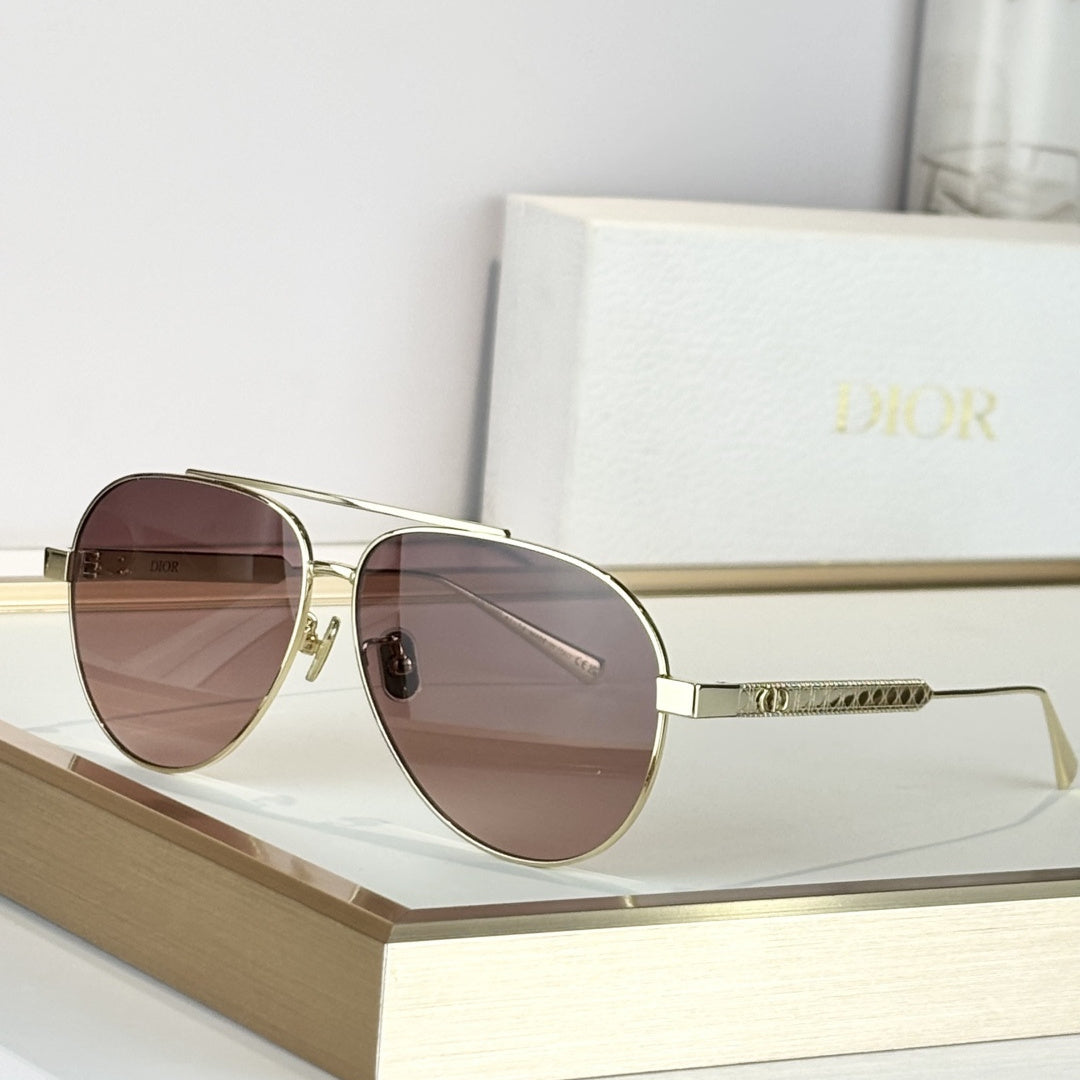 D**R Aviator Sunglasses | Silver Metal Double-Bridge Frame, Dark Grey Lenses | Multiple Colors