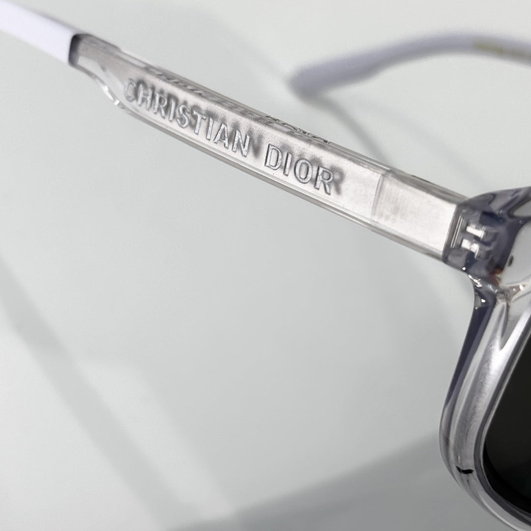 D**R Oversized Shield Visor Sunglasses | One-Piece Lens, Full Acetate Frame, Christian Dior Temple Lettering | 6 Colors incl. Crystal & Black