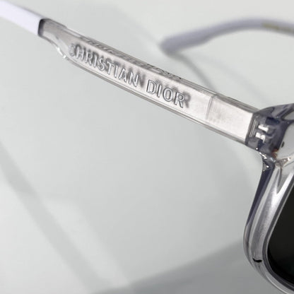 D**R Oversized Shield Visor Sunglasses | One-Piece Lens, Full Acetate Frame, Christian Dior Temple Lettering | 6 Colors incl. Crystal & Black