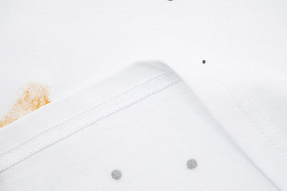 Gallery Dept. Paint-splattered Logo-print Cotton-jersey T-shirt
