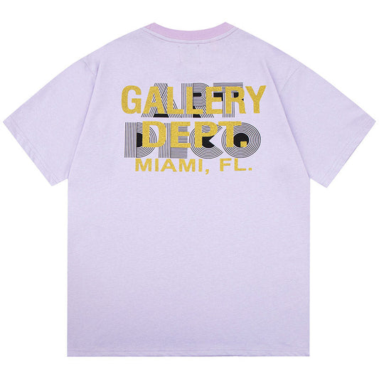 Gallery Dept. Art Deco Glittered Logo-Print Cotton-Jersey T-Shirt