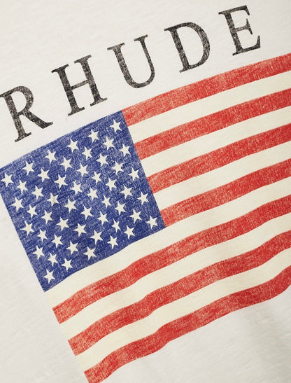RHUDE  USA Flag Slub Tee
