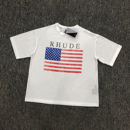 RHUDE  USA Flag Slub Tee
