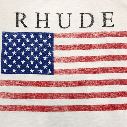 RHUDE  USA Flag Slub Tee
