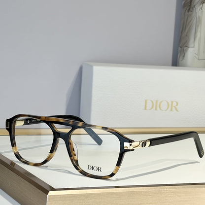D**R Square Optical Eyeglasses Frame | Black & Tortoiseshell Two-Tone Acetate, Clear Lenses & Gold CD Logo Hinge
