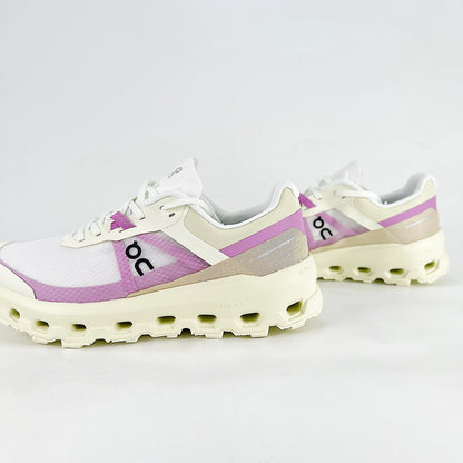 On Running Cloudvista – White & Lilac & Beige Unisex Lifestyle Running Shoes