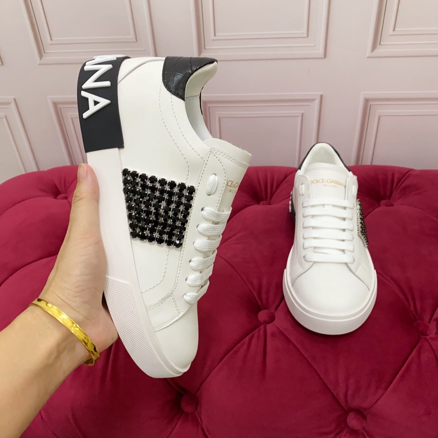 D*G 2026 Premium Leather Casual Sneakers - Designer Unisex Shoes in 2 Colors