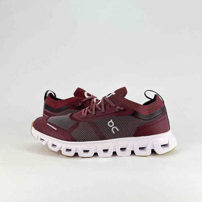 On Running Cloud 6 Versa – Burgundy, Black & White Unisex Lifestyle Running Shoes