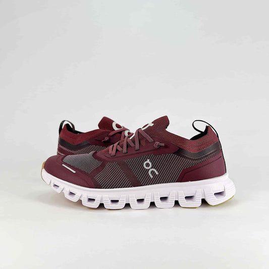 On Running Cloud 6 Versa – Burgundy, Black & White Unisex Lifestyle Running Shoes
