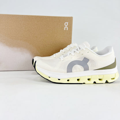 On Running Cloudmonster – White, Olive & Hay Unisex Maximum Cushion Running Shoes