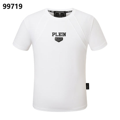 P**P Men's Essential Logo Emblem T-Shirt | Black White