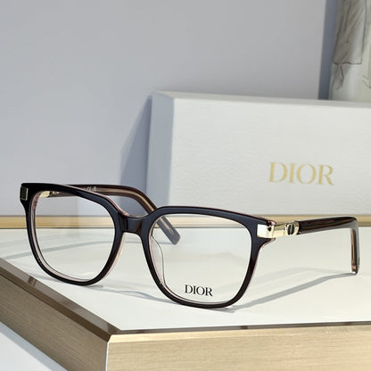 D**R Square Optical Eyeglasses Frame | Transparent Grey Acetate, Clear Lenses & Silver CD Logo Hinge | 6 Colorways