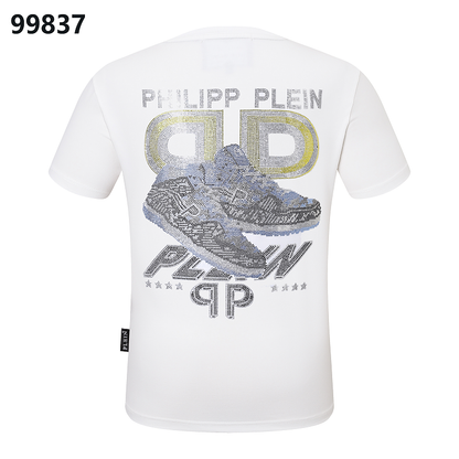 P**P Men's Summer Resort Logo Emblem T-Shirt | Black White