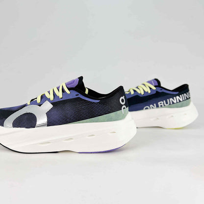 On Running Cloudboom Echo – Black, Indigo & Neon Unisex High-Performance Racing Shoes