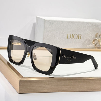 D**R Cat-Eye Optical Frames | Black Acetate, Gold DIOR Nameplate, Christian Dior Paris Temple | Multiple Colors