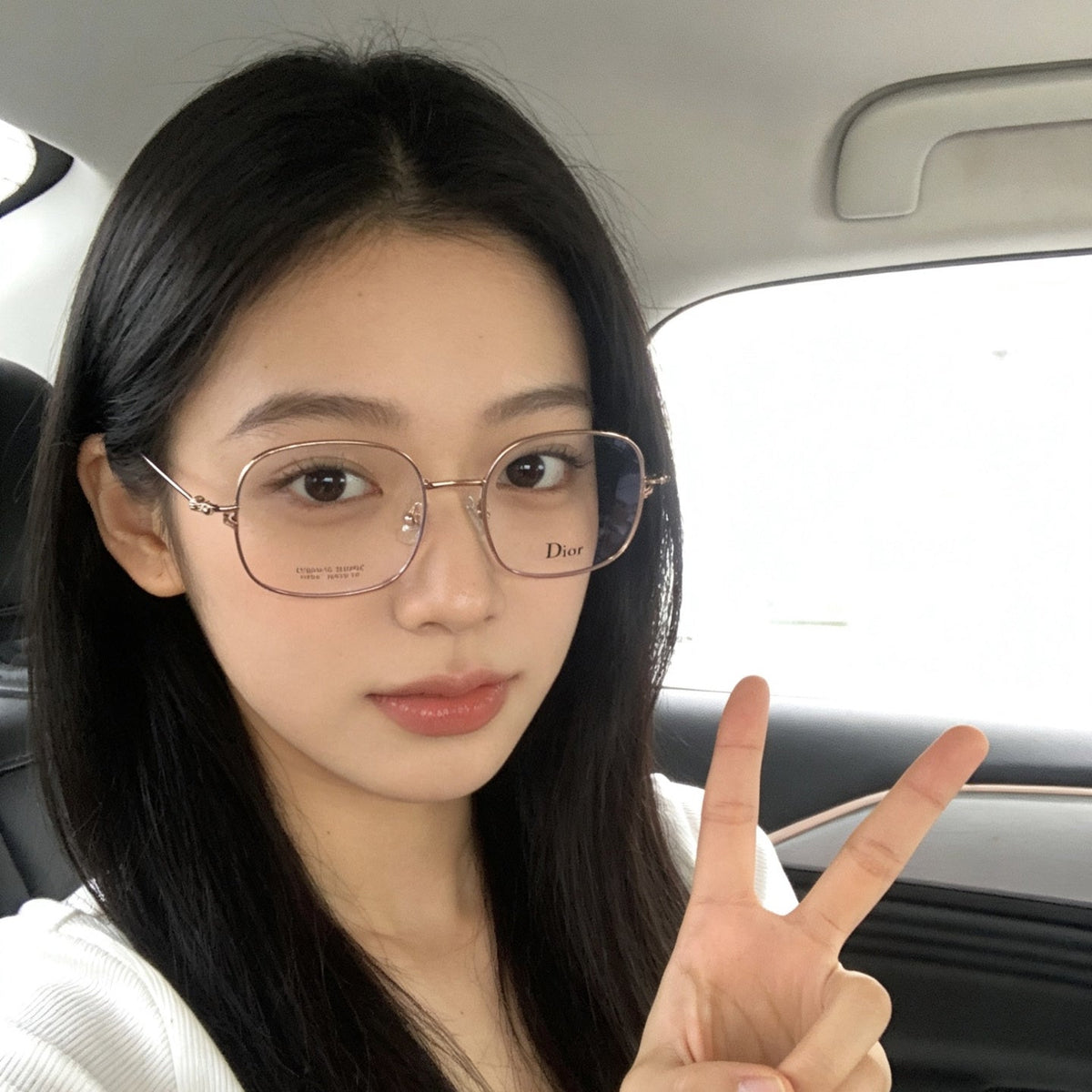 D**R Square Optical Eyeglasses Frame | Slim Metal Frame, Clear Lenses & Floral Silver Hinge | 4 Colorways