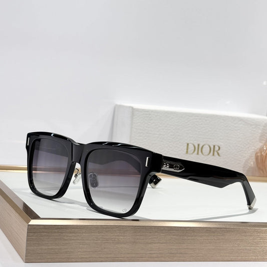 D**R Oversized Square Acetate Sunglasses | Dior Oblique Print Lens, Flat Grey & Gradient Lenses, CD Rivet Temple | 6 Colors