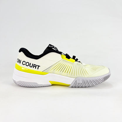 On The Roger Pro Fire – Ivory White & Neon Yellow Unisex Breathable Anti-Slip Tennis Shoes