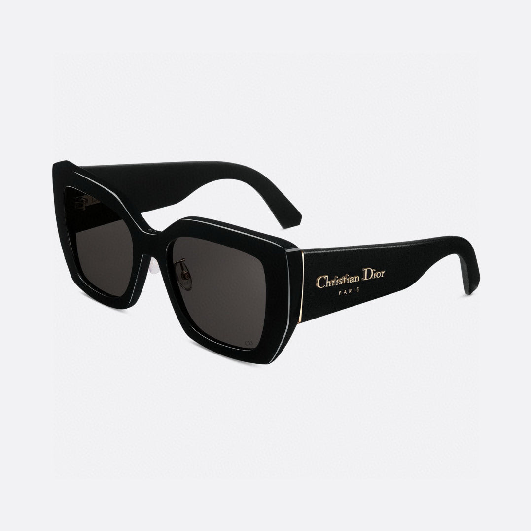 D**R DiorPacific S1U Geometric Square Sunglasses | Black Acetate Frame, Dark Grey Lenses, Christian Dior Paris Temple | Multiple Colors