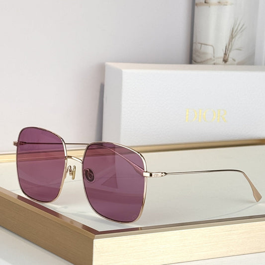 D**R Oversized Square Sunglasses | White & Gold Metal Frame, Brown Gradient Lenses | Multiple Colors