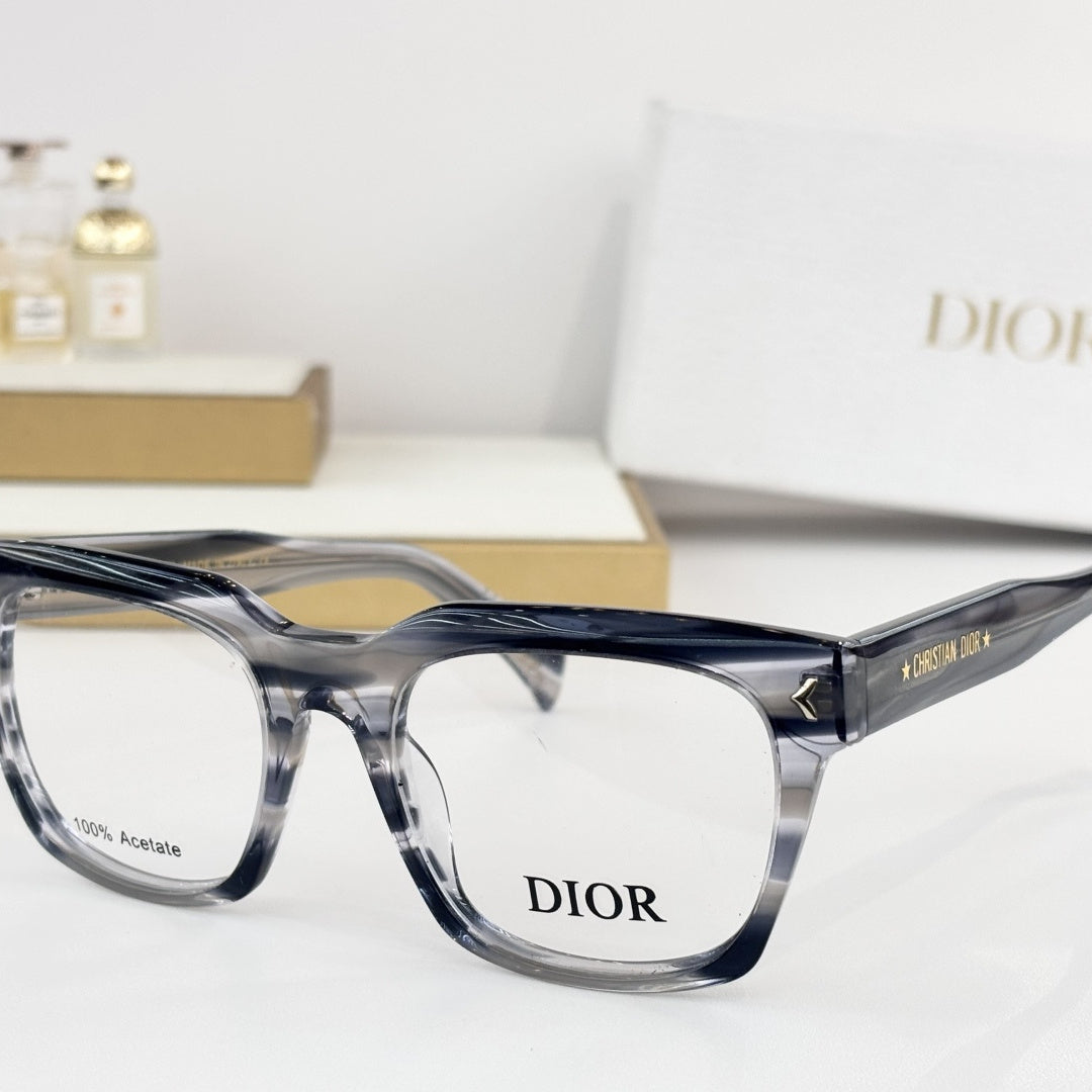 D**R DiorBlackSuit Optical Frames | Oversized Square Acetate Eyeglasses, Christian Dior Star Temple, Arrow Rivet | 5 Colors