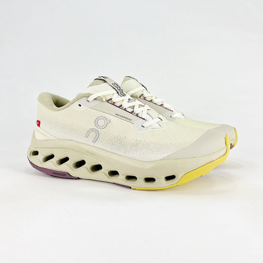 On Cloudsurfer Trail 2 Waterproof – White & Sand Unisex Soft Cushioned Waterproof Trail Running Shoes