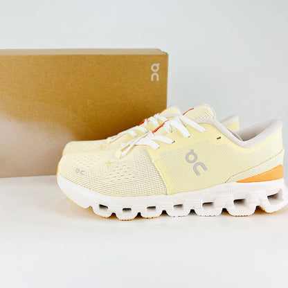 On Running Cloud X – Hay & Peach Women's Lightweight Running Shoes