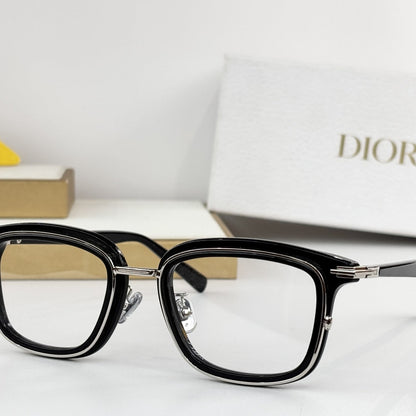 D**R DiorBlackSuit S1I Square Sunglasses | Transparent Smoke Blue Acetate Frame, Brown Lenses, Gold Metal | Multiple Colors
