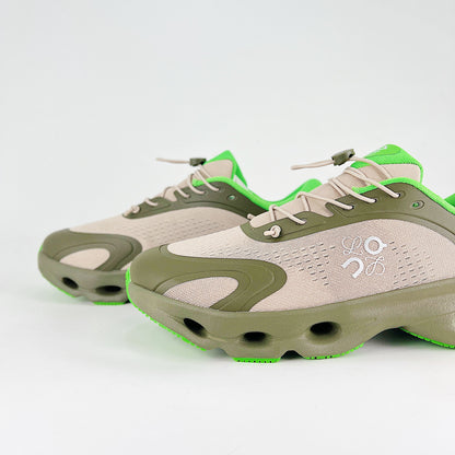 On x Loewe Cloudaway – Sand & Olive Green Unisex Premium Collaboration Lifestyle Sneakers