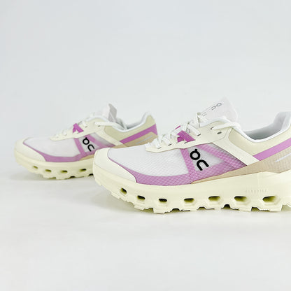 On Running Cloudvista – White & Lilac & Beige Unisex Lifestyle Running Shoes
