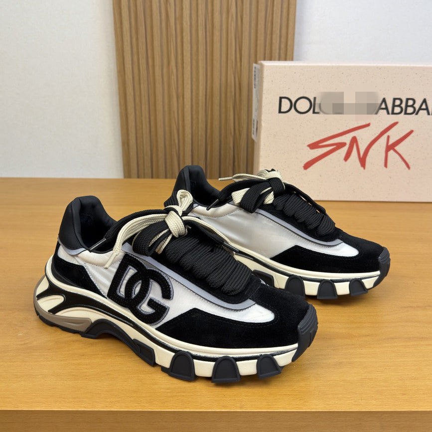 D*G 2026 Luxury Genuine Leather Casual Sneakers - Italian Designer Unisex Shoes