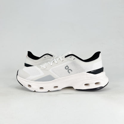 On Running Cloudmonster – White & Black Unisex Maximum Cushion Running Shoes