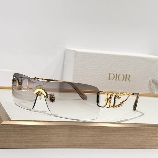 D**R DiorDiamond R1I Round Sunglasses | Black Acetate Frame, Yellow Lenses, Diamond Rivet Detail | Multiple Colors（副本）