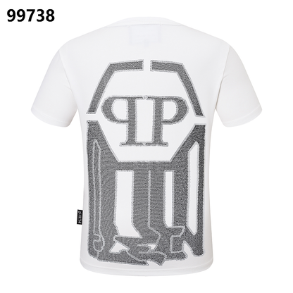 P**P Men's Urban Commuter Logo Emblem T-Shirt | Black White
