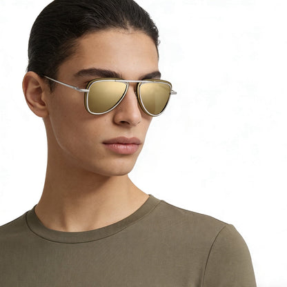 D**R 30Montaigne S6U Rimless Sunglasses | Gold Metal Frame, Brown Gradient Bevelled Lenses, CD Logo Temple | Multiple Colors