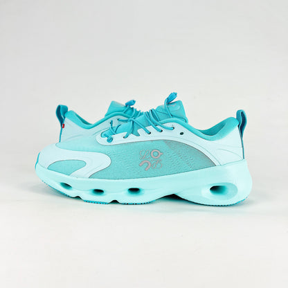 Loewe × On Cloudsolo – Unisex Lightweight Breathable Luxury Collaborative Running Shoes | Aqua Blue & Turquoise