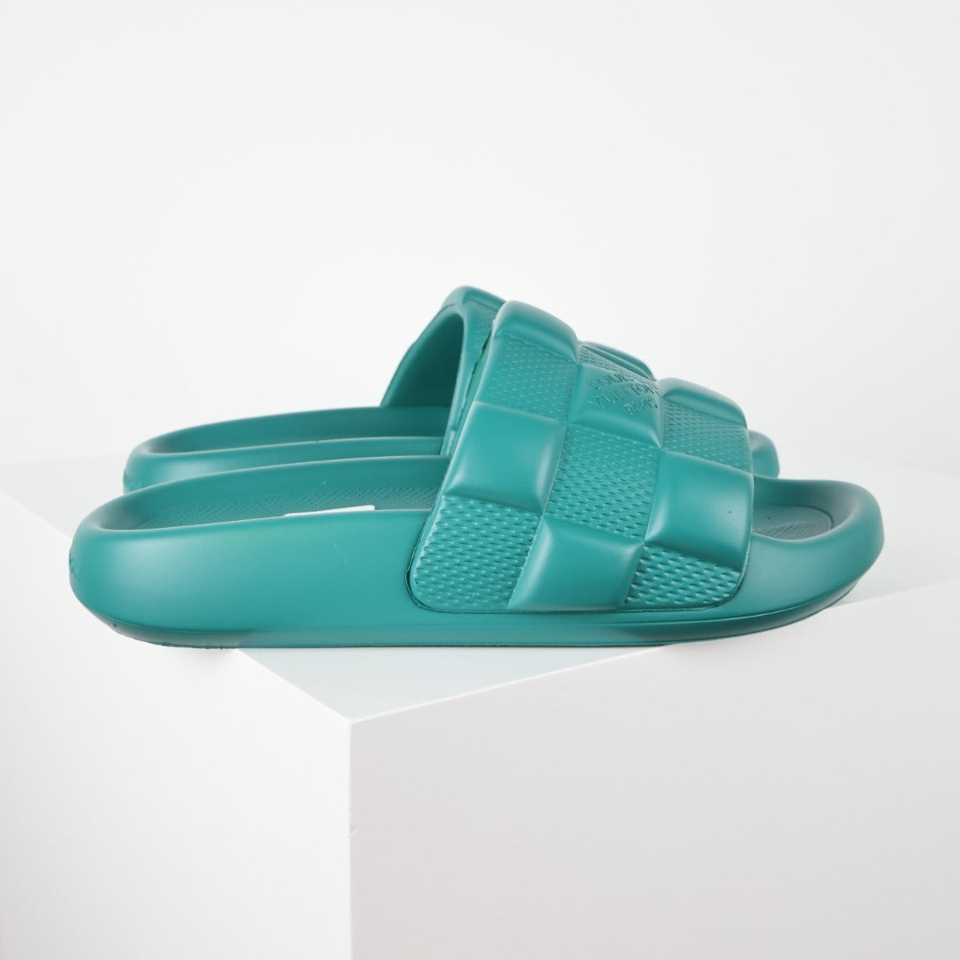 L***V Waterfront Slide Sandals — Monogram Embossed Waterproof Pool Beach Slippers