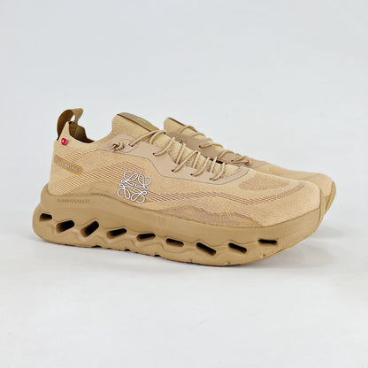Loewe × On Cloudsolo – Unisex Lightweight Breathable Luxury Collaborative Running Shoes | Sand & Wheat